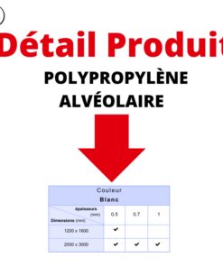 Détails Polypropylène Alvéolaire