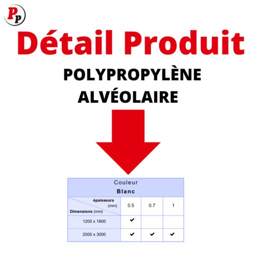 Détails Polypropylène Alvéolaire