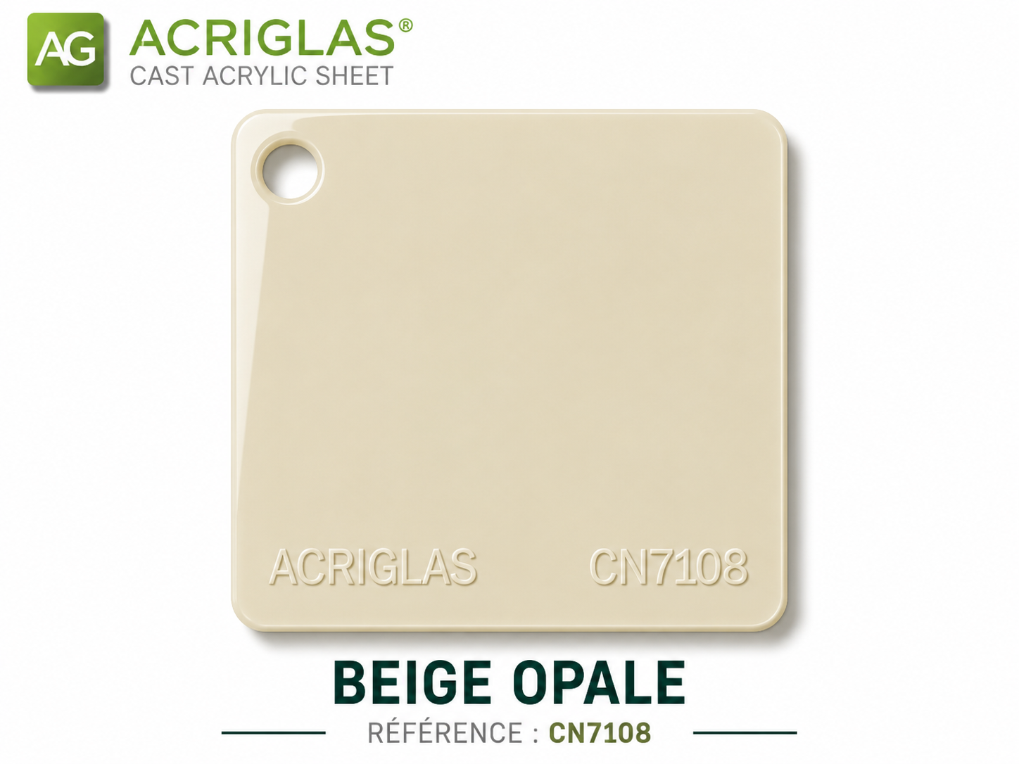 plexiglas beige opale cn7108